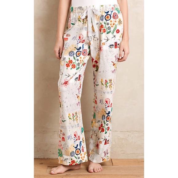 Anthropologie Other - Lilka Vintage Postcard Flannel Sleep Pants